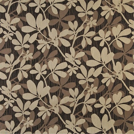 Designer Fabrics 54 in. Wide Brown- Beige And Midnight- Abstract Leaves Contemporary Upholstery Fabric K0030C